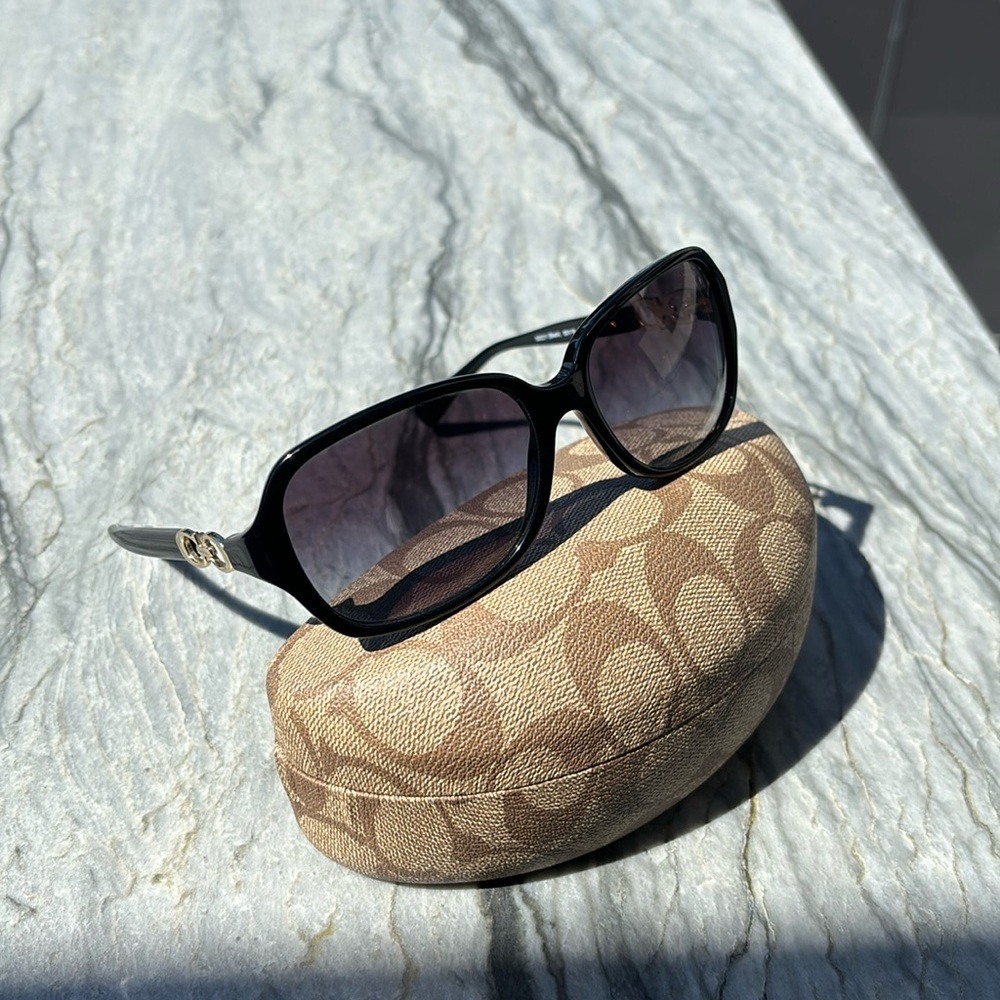 Elegant Black Sunglasses with Case